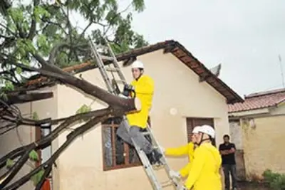 Guaçu tem muitos danos causados pelo temporal