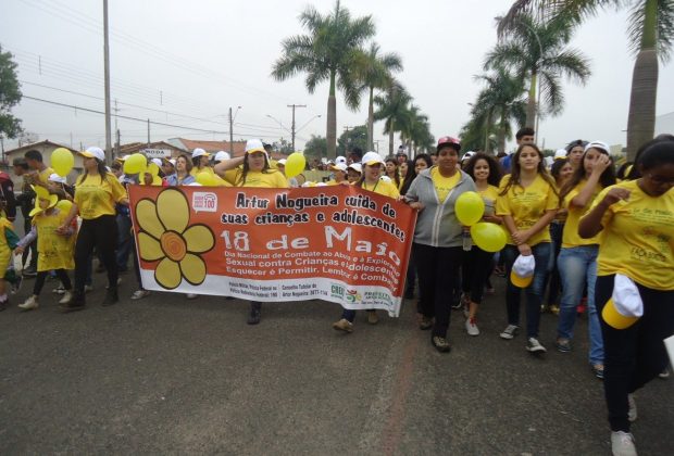 Centenas de nogueirenses participam da Marcha Contra o Abuso de Crianças e Adolescentes