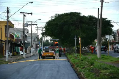 Segunda pista da padre jaime também já recebe recapeamento
