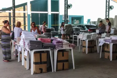 Roupas de cama, mesa e banho integram o Bazar que vai ajudar a APAE em Pedreira