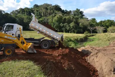 Iniciadas obras para a instalação de ponte metálica que dá acesso à Fazenda Nova América