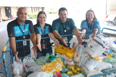 Fundo Social recebe alimentos doados por colaboradores da Flextronics