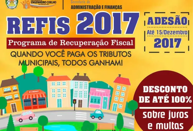 Prefeitura de Engenheiro Coelho prorroga o prazo para adesão ao REFIS
