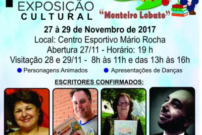 Dia 27 acontece em Estiva Gerbi a 1ª Exposição Cultural “Monteiro Lobato”