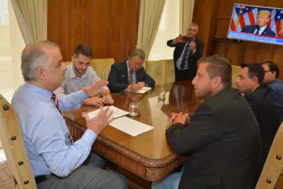 Em encontro com o presidente da Câmara, vice-governador de SP assume compromisso de ajudar a cidade