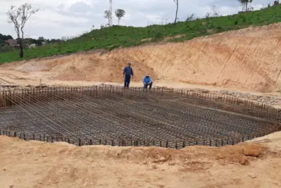 Avançam obras de construção da caixa d’água do Bela Vista