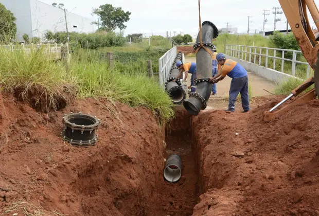 SAMAE inicia testes da nova adutora da Zona Norte