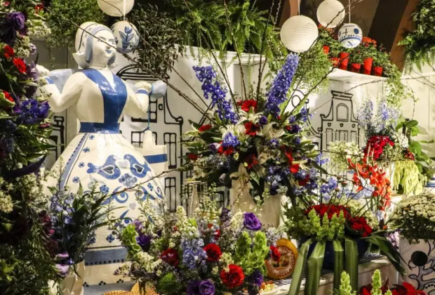 Exposição de arranjos florais da Expoflora resgata cultura e tradições holandesas