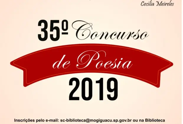 Estão abertas as inscrições para o 35º Concurso de Poesias