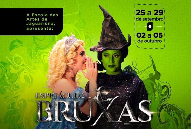 O espetáculo “Bruxas” – vai ser apresentado no Teatro Municipal de Jaguariúna este mês e também em outubro.