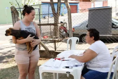 No primeiro dia de vacinação contra raiva animal, Jaguariúna imuniza 20% dos cães e 22% dos gatos