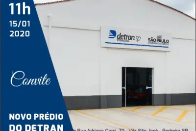 OR – Nova sede do DETRAN de Pedreira será inaugurada na quarta-feira, 15 de janeiro