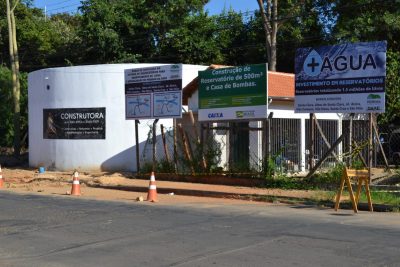Novo Reservatório de Água e Casa de Bombas no Jardim Alzira em Pedreira está em fase final de construção