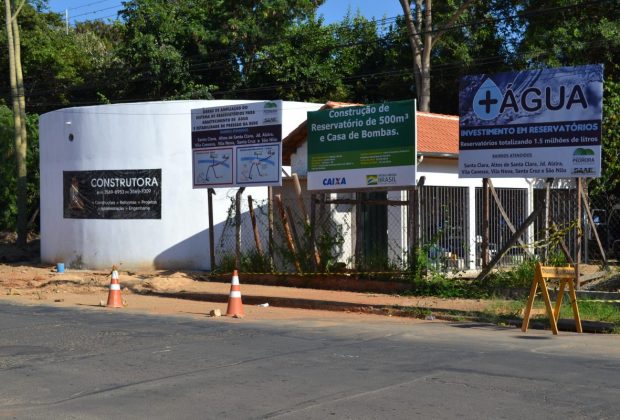 Novo Reservatório de Água e Casa de Bombas no Jardim Alzira em Pedreira está em fase final de construção