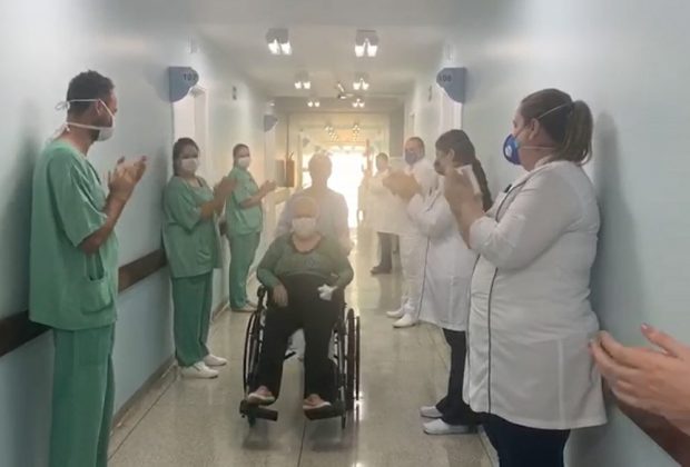 IDOSA DIAGNOSTICADA COM CORONAVÍRUS RECEBE ALTA DO HOSPITAL SÃO FRANCISCO DE MOGI GUAÇU APÓS 17 DIAS INTERNADA