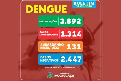 Mogi Guaçu chega a 1.314 casos de dengue