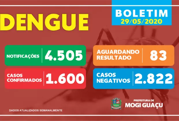 Mogi Guaçu registra 1.600 casos de dengue