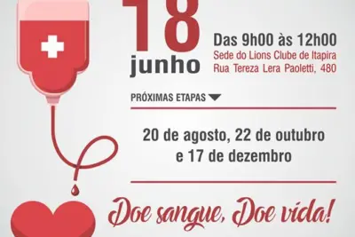 Itapira terá Campanha de Doação de Sangue nesta quinta-feira, dia 18