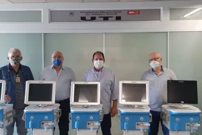 MAIS CINCO RESPIRADORES SÃO ENTREGUES AO HOSPITAL MUNICIPAL
