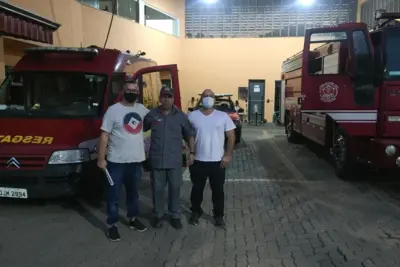 Chefe da Defesa Civil de Itapira visita Posto de Bombeiros de Serra Negra