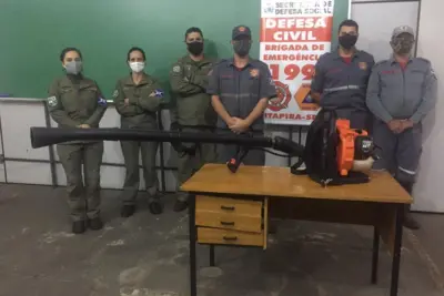 Patrulha Ambiental cede equipamento para auxiliar Defesa Civil no combate a incêndios