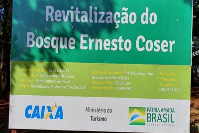 Moradores reclamam do atraso na conclusão da obra de revitalização do Bosque “Ernesto Coser”