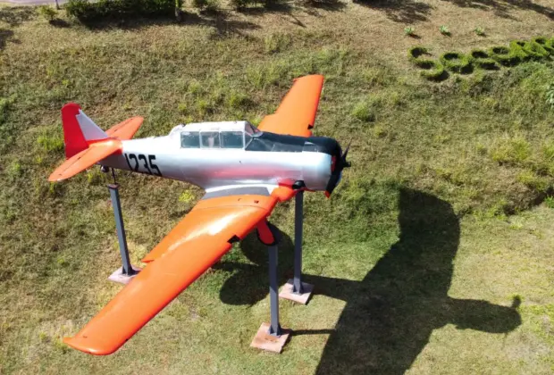 Estância Hidromineral de Socorro ganha ícone da aviação mundial: North American T-6 Texan