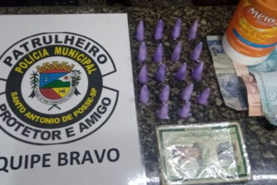 Homem é preso pela Policia Municipal de Posse com drogas na Vila Esperança