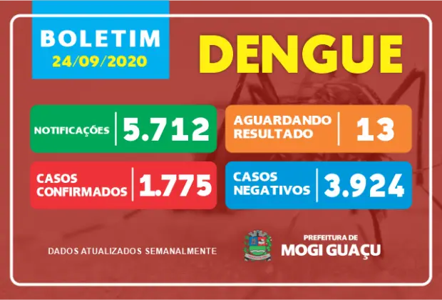 Nenhum novo caso de dengue foi registrado em Mogi Guaçu