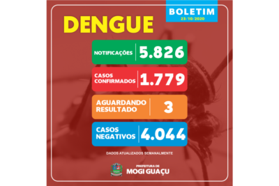 Mogi Guaçu registra 1.779 casos de dengue