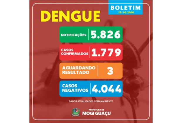 Mogi Guaçu registra 1.779 casos de dengue