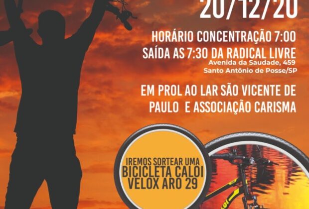 Pedal Solidário será realizado neste domingo em prol das entidades assistenciais de Santo Antônio de Posse