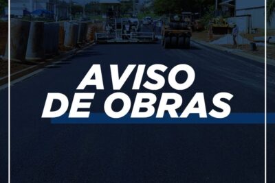 Av. Brasil estará interditada até às 18 hs para execução de obras