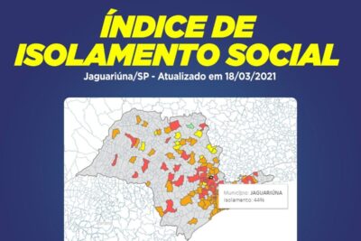 Índice de isolamento social em Jaguariúna fica abaixo da meta