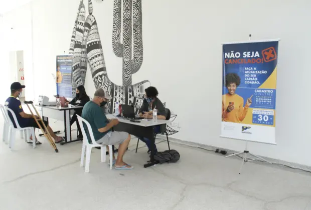 PONTO DE APOIO DO RECADASTRAMENTO DO CARTÃO CIDADÃO TEM 1 º DIA DE MOVIMENTO NO BOULEVARD DO CENTRO CULTURAL