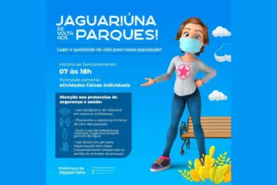 Jaguariúna reabre hoje os parques da cidade