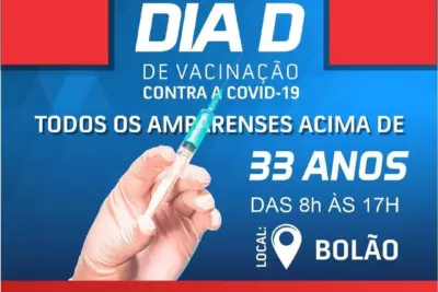 AMANHÃ É DIA D DA VACINAÇÃO EM AMPARO!