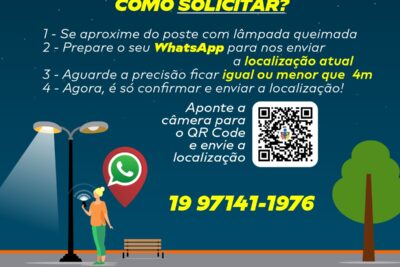 Prefeitura de Mogi Mirim lança Serviço de WhatsApp para troca de lâmpadas em vias públicas