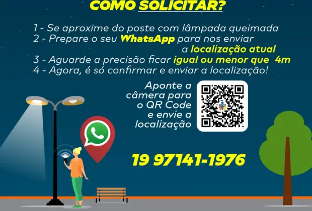 Prefeitura de Mogi Mirim lança Serviço de WhatsApp para troca de lâmpadas em vias públicas