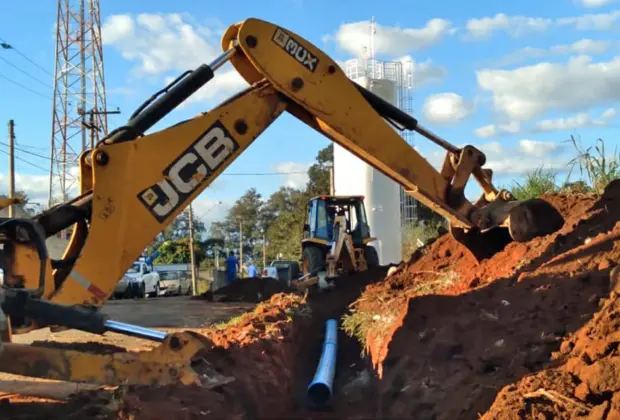 Obras ampliam capacidade de distribuição de água no Jardim Alvorada