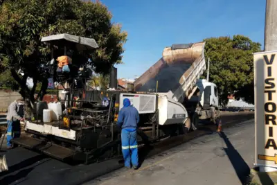 Obra na Avenida Brasil começa a receber asfalto definitivo