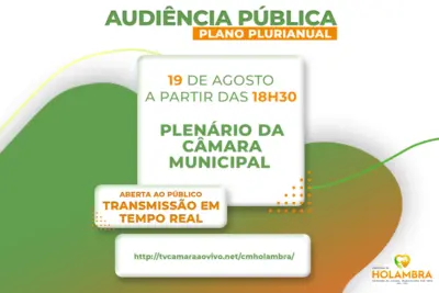 Prefeitura de Holambra realiza audiência pública de apresentação do Plano Plurianual nesta quinta-feira