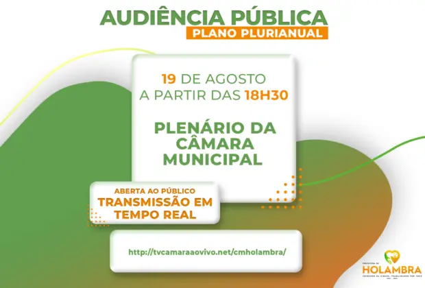 Prefeitura de Holambra realiza audiência pública de apresentação do Plano Plurianual nesta quinta-feira