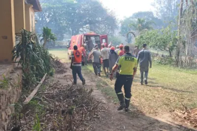 Força Tarefa de Amparo resgata homem de 80 anos em área de queimada