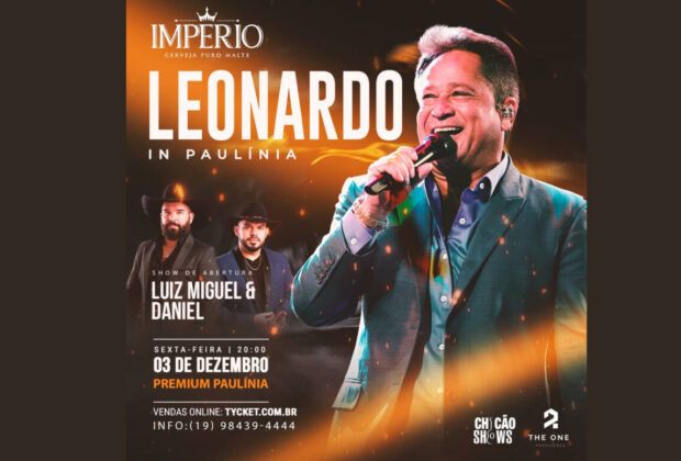 Leonardo realiza show em Paulínia/SP