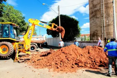 Manutenção do reservatório de água do Cidade Alta segue em ritmo avançado