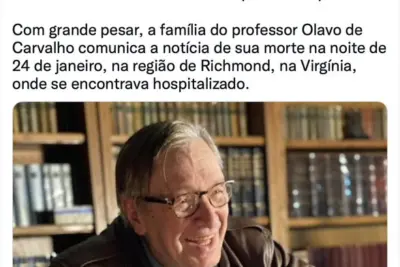 ‘Que Deus perdoe ele de todas as maldades’, diz filha de Olavo após morte