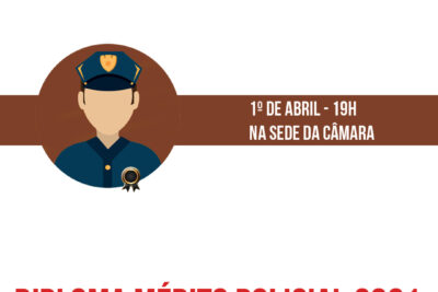 Câmara de Amparo fará entrega do Diploma de Mérito Policial no dia 1º de abril