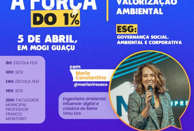Influenciadora digital realiza palestras em Mogi Guaçu nesta terça-feira