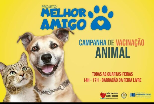 Melhor Amigo’ vacina cães e gatos em Engenheiro Coelho nesta quarta-feira (4)